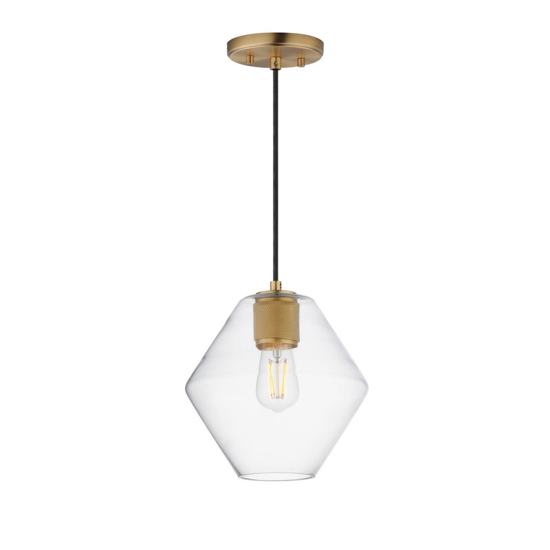 Maxim 21336CLNAB One Light Pendant, Natural Aged Brass