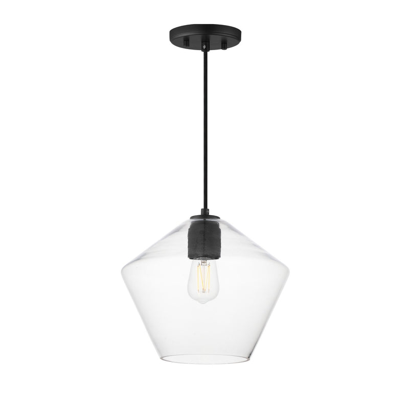 Maxim 21337CLBK One Light Pendant, Black