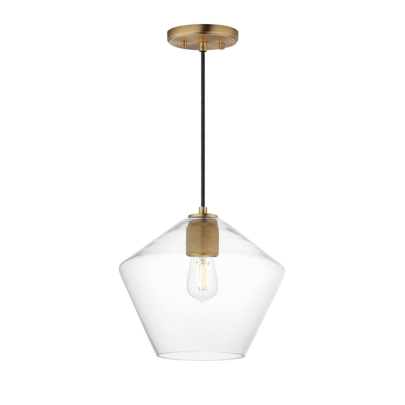 Maxim 21337CLNAB One Light Pendant, Natural Aged Brass