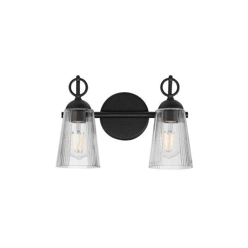Maxim 21392CLBK Two Light Wall Sconce, Black