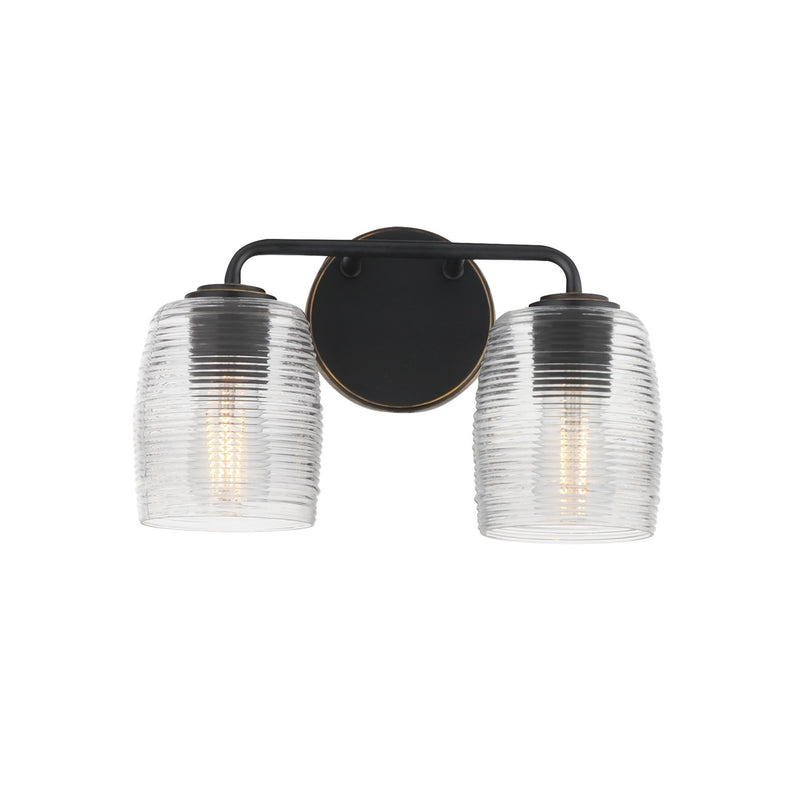 Maxim 21412CRKB Two Light Wall Sconce, Kentucky Bronze