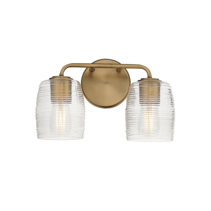 Maxim 21412CRNAB Two Light Wall Sconce, Natural Aged Brass