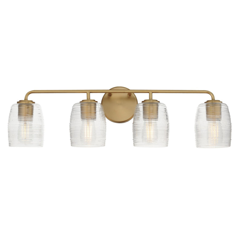 Maxim 21414CRNAB Four Light Bath Vanity, Natural Aged Brass