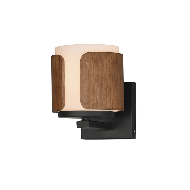 Maxim 21711SWWNBK One Light Wall Sconce, Walnut / Black