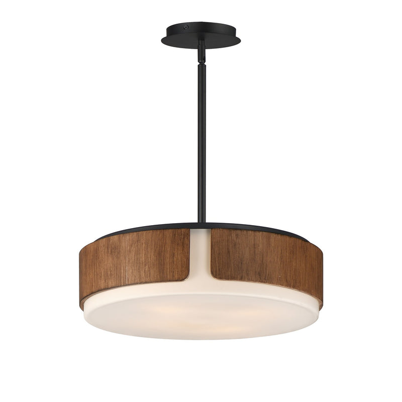 Maxim 21716SWWNBK Four Light Semi Flush Mount - Pendant, Walnut / Black