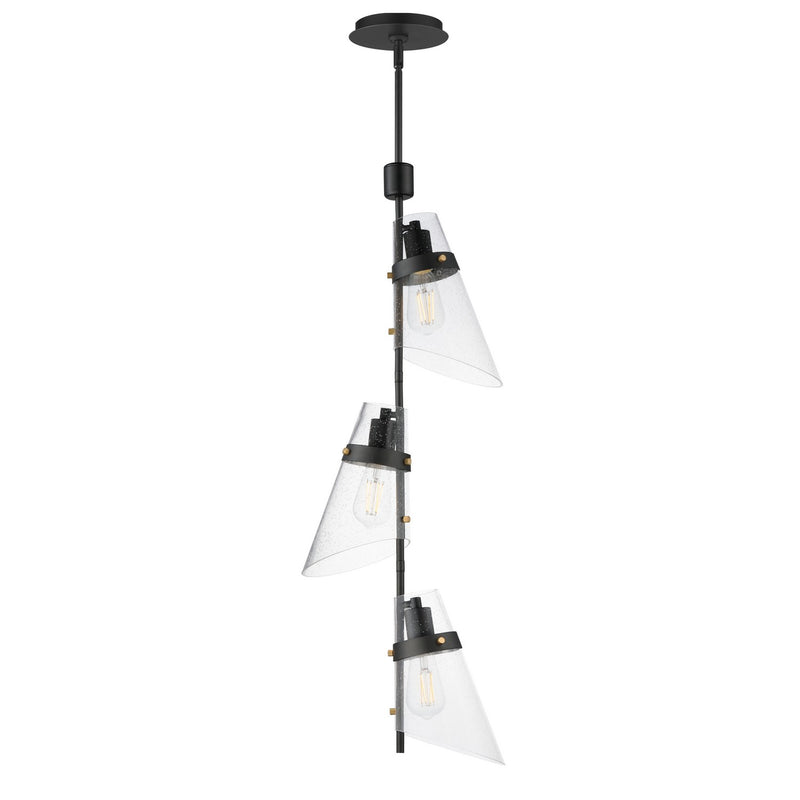Maxim 21723CDDBZAB Three Light Pendant, Dark Bronze/Antique Brass
