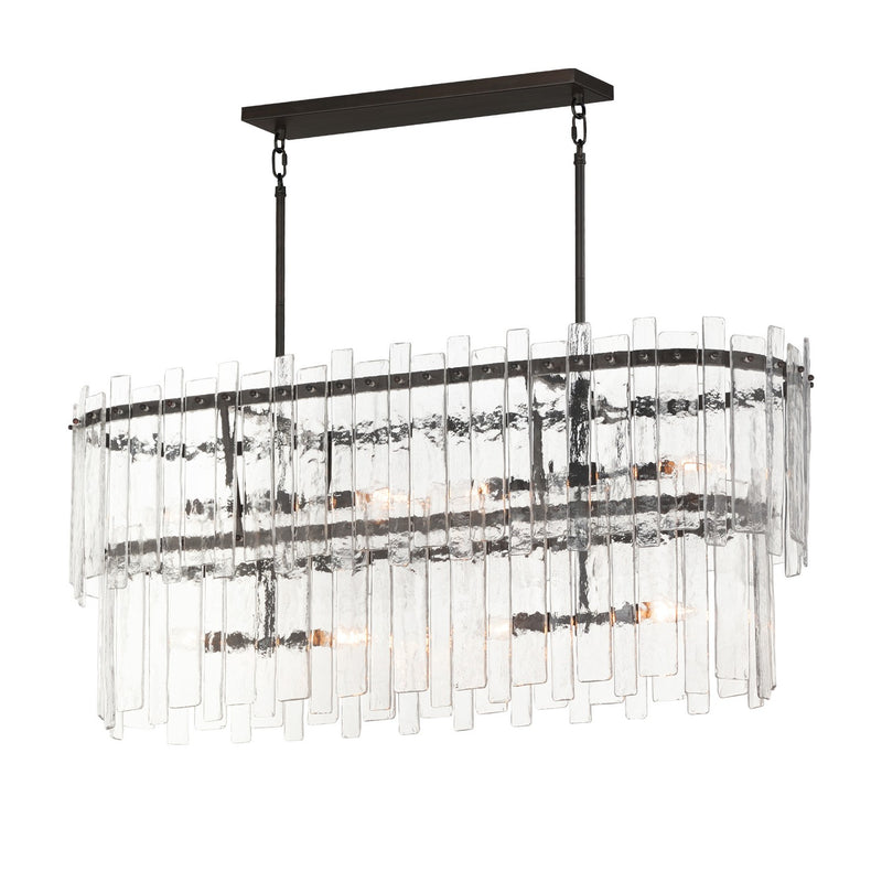 Maxim 21838AGDBZ Eight Light Linear Pendant, Dark Bronze