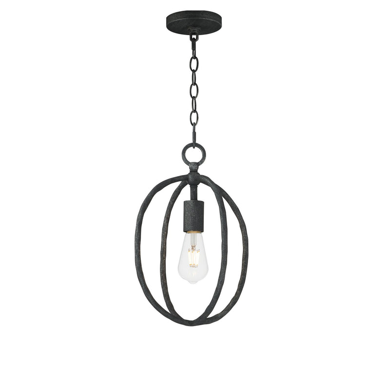 Maxim 21841BS One Light Mini Pendant, Blacksmith