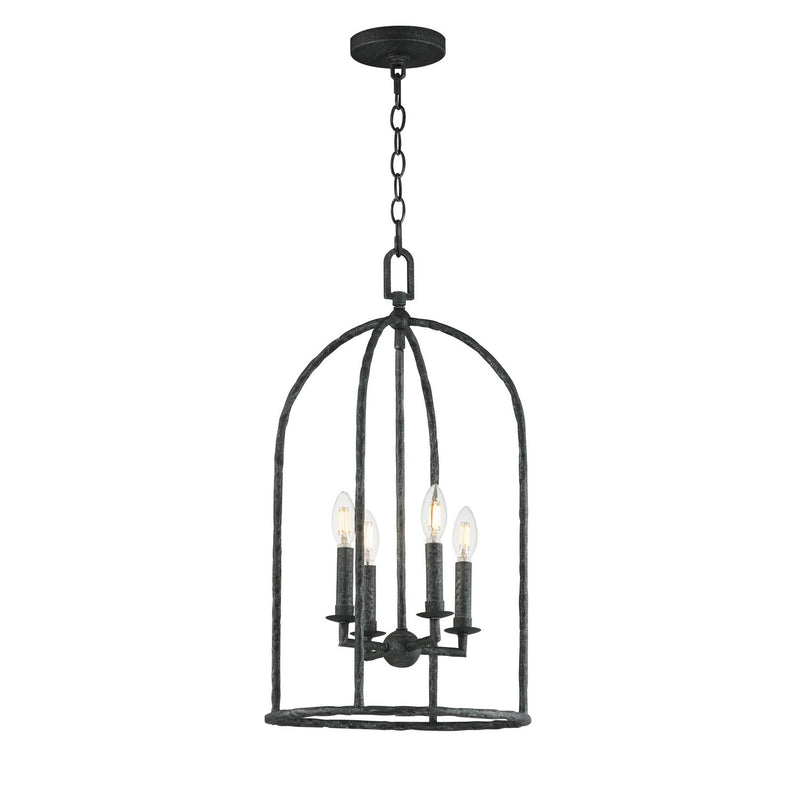 Maxim 21844BS Four Light Pendant, Blacksmith
