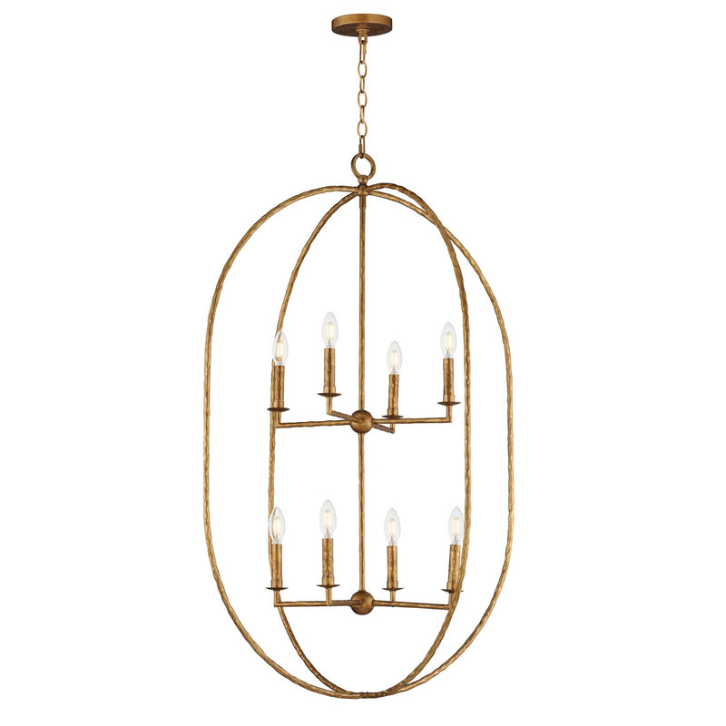 Maxim 21849EG Eight Light Pendant, Etruscan Gold