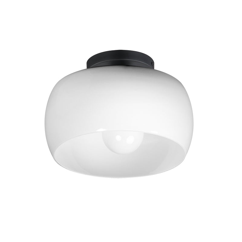 Maxim 26149WTBK One Light Flush Mount, White / Black