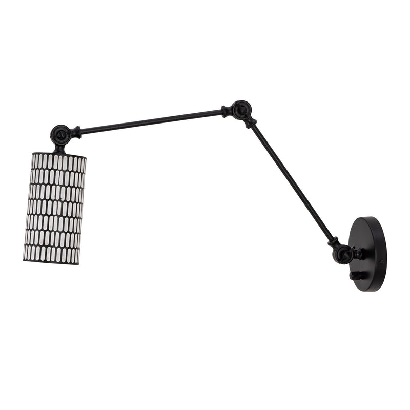 Maxim 29120BKWT One Light Wall Sconce, Black / White