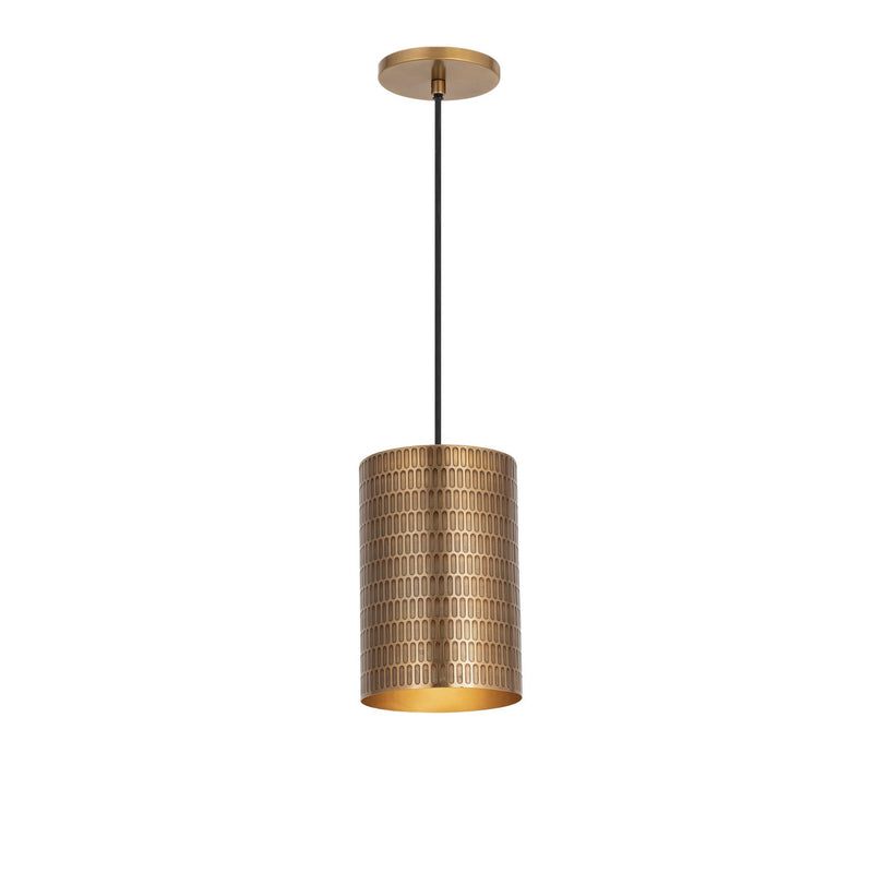 Maxim 29121WBR One Light Mini Pendant, Weathered Brass