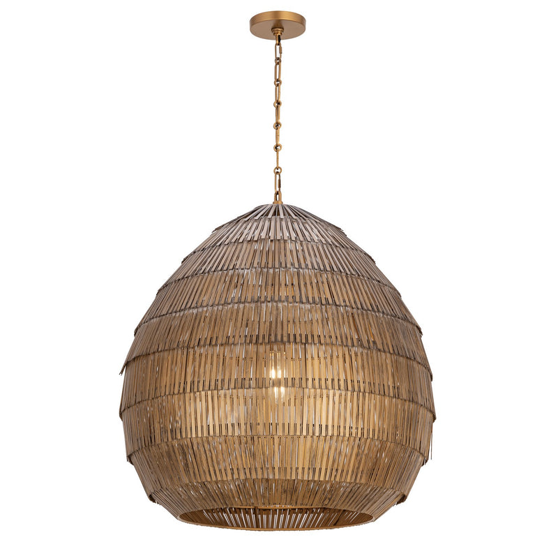 Maxim 29183AB One Light Pendant, Antique Brass