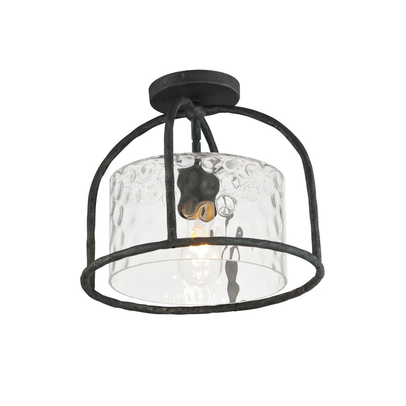 Maxim 31841WGBS One Light Semi Flush - Pendant, Blacksmith