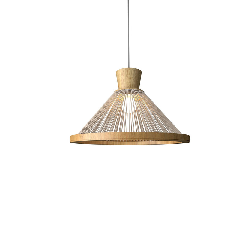 Accord Lighting 1531.09 One Light Pendant, Louro Freijo