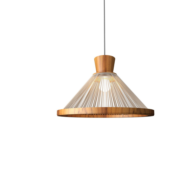 Accord Lighting 1531.12 One Light Pendant, Teak