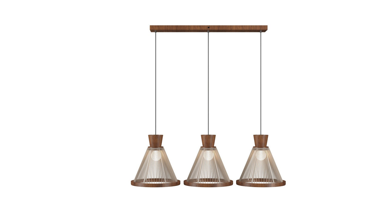 Accord Lighting 1538.06 Three Light Pendant, Imbuia