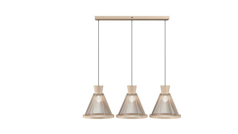 Accord Lighting 1538.48 Three Light Pendant, Organic Cappuccino