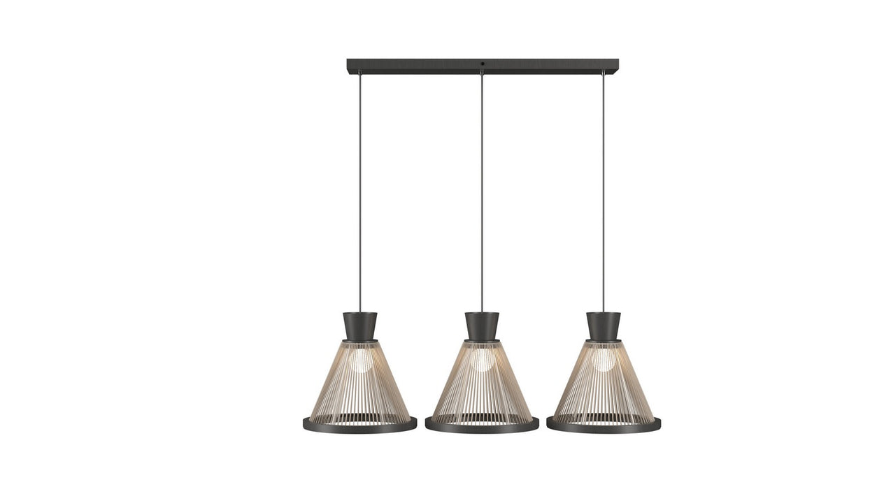 Accord Lighting 1538.50 Three Light Pendant, Organic Grey