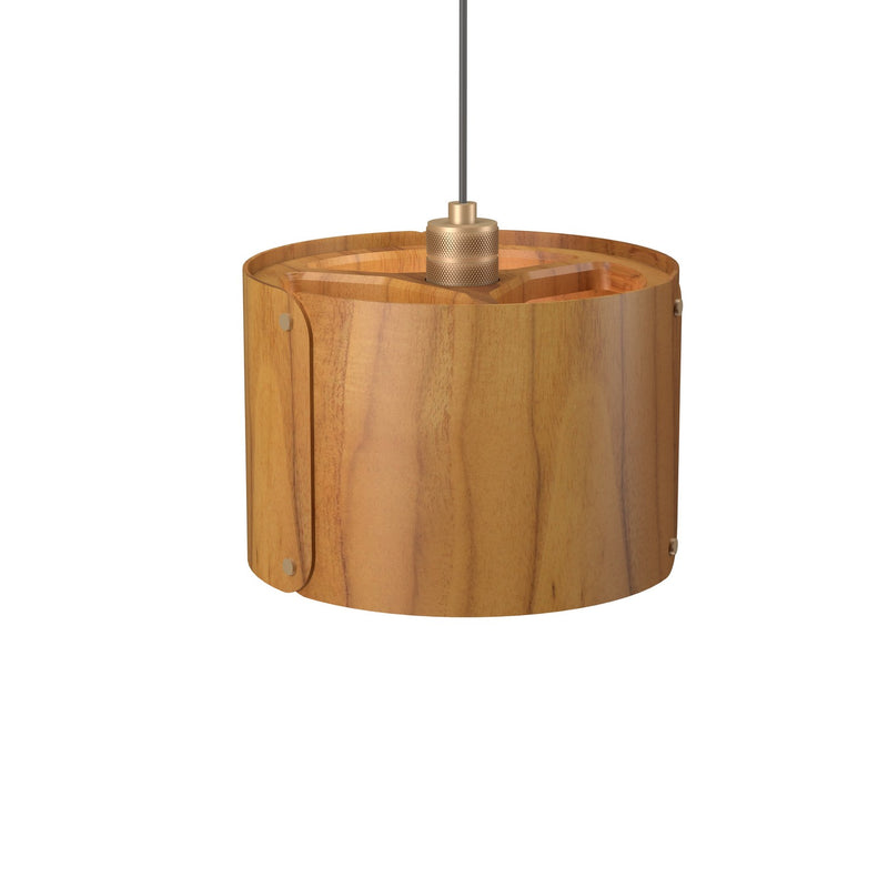 Accord Lighting 1539.12 One Light Pendant, Teak