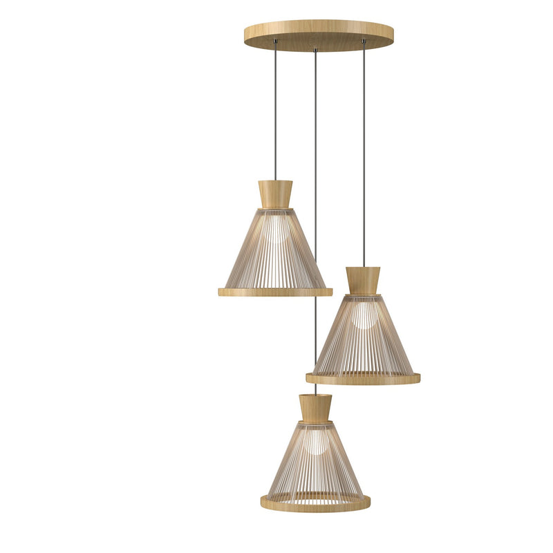 Accord Lighting 1541.45 Three Light Pendant, Sand
