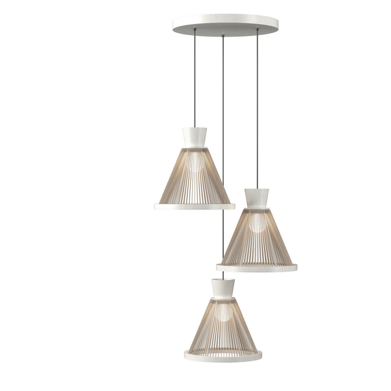 Accord Lighting 1541.47 Three Light Pendant, Organic White