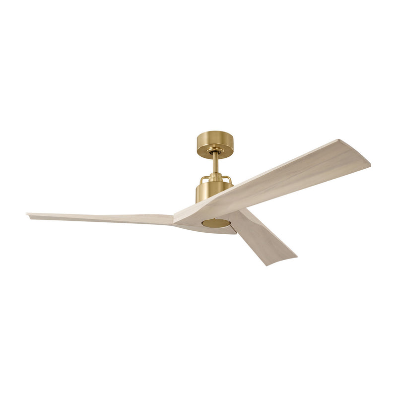 Visual Comfort Fan 3ALMSM52BBSWWO 52" Ceiling Fan, Burnished Brass