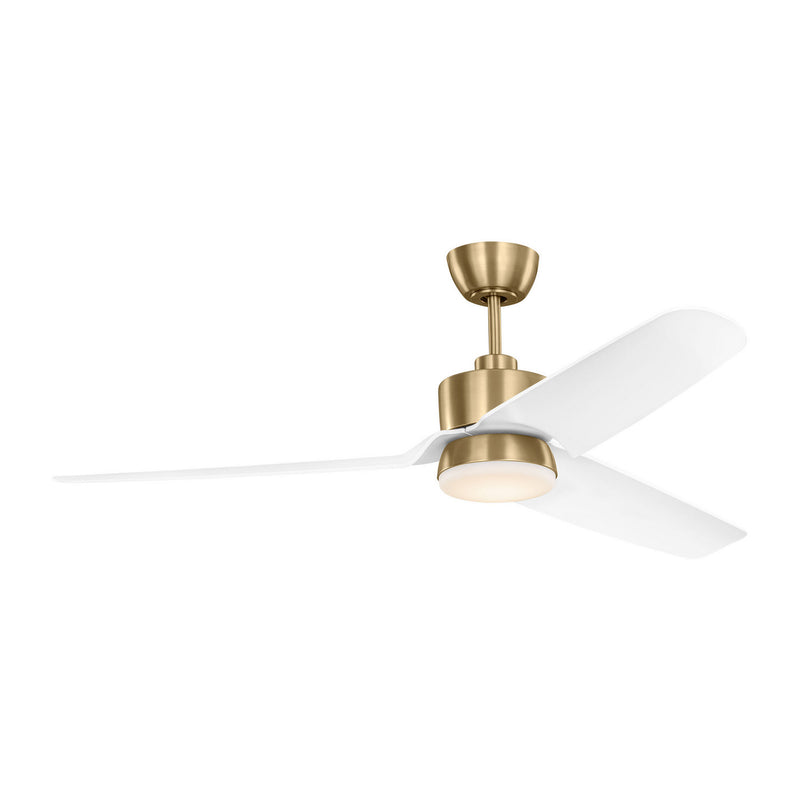Visual Comfort Fan 3CGR56SBD 56" Ceiling Fan, Satin Brass