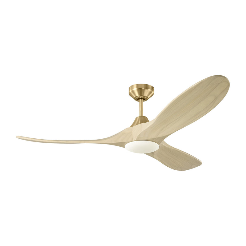 Visual Comfort Fan 3MAVSM52BBSWWOD 52" Ceiling Fan, Burnished Brass