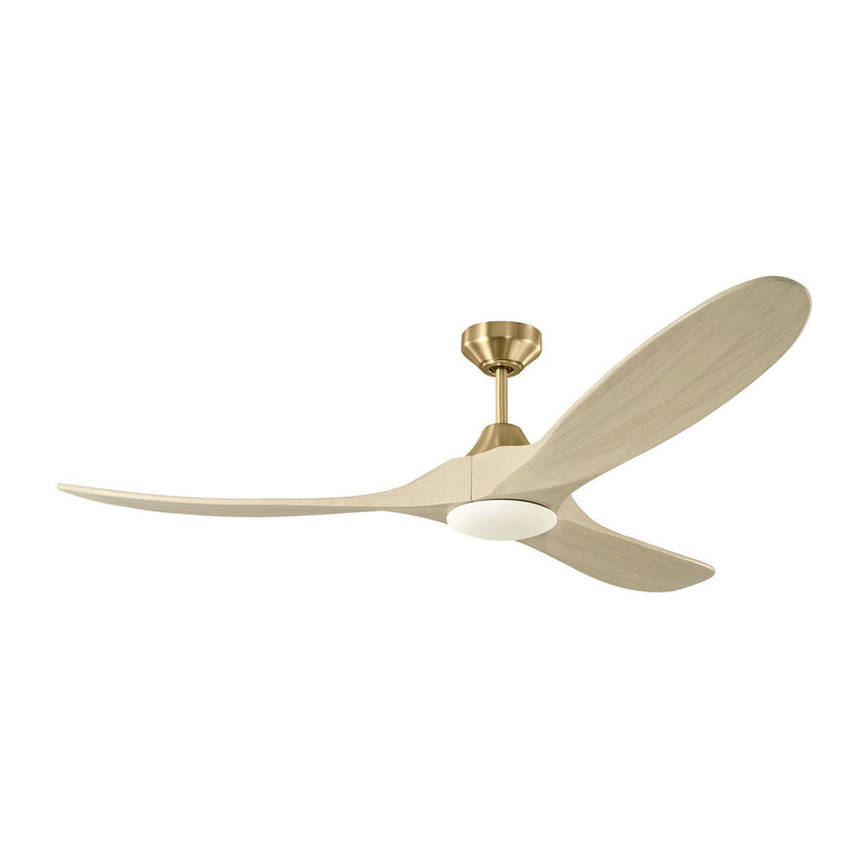 Visual Comfort Fan 3MAVSM60BBSWWOD 60" Ceiling Fan, Burnished Brass