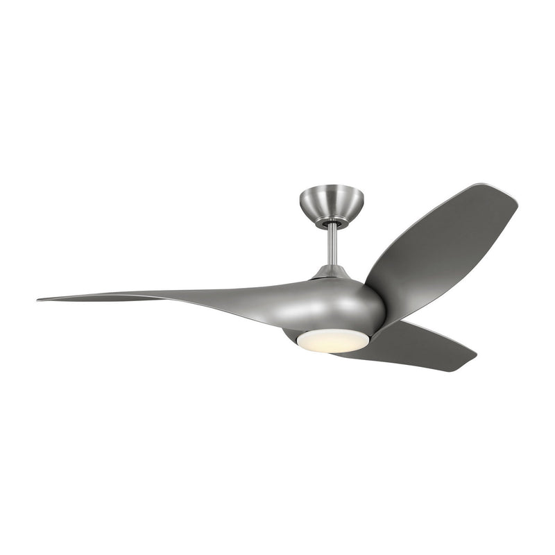 Visual Comfort Fan 3TNSM52BSD 52" Ceiling Fan, Brushed Steel