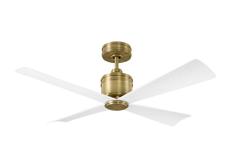 Visual Comfort Fan 4LNCR44HAB 44" Ceiling Fan, Hand Rubbed Antique Brass