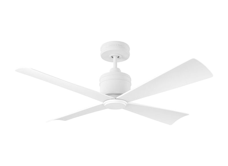 Visual Comfort Fan 4LNCR44RZW 44" Ceiling Fan, Matte White