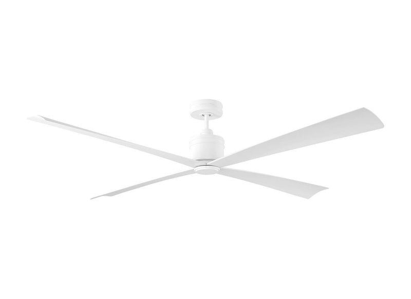 Visual Comfort Fan 4LNCR72RZW 72" Ceiling Fan, Matte White