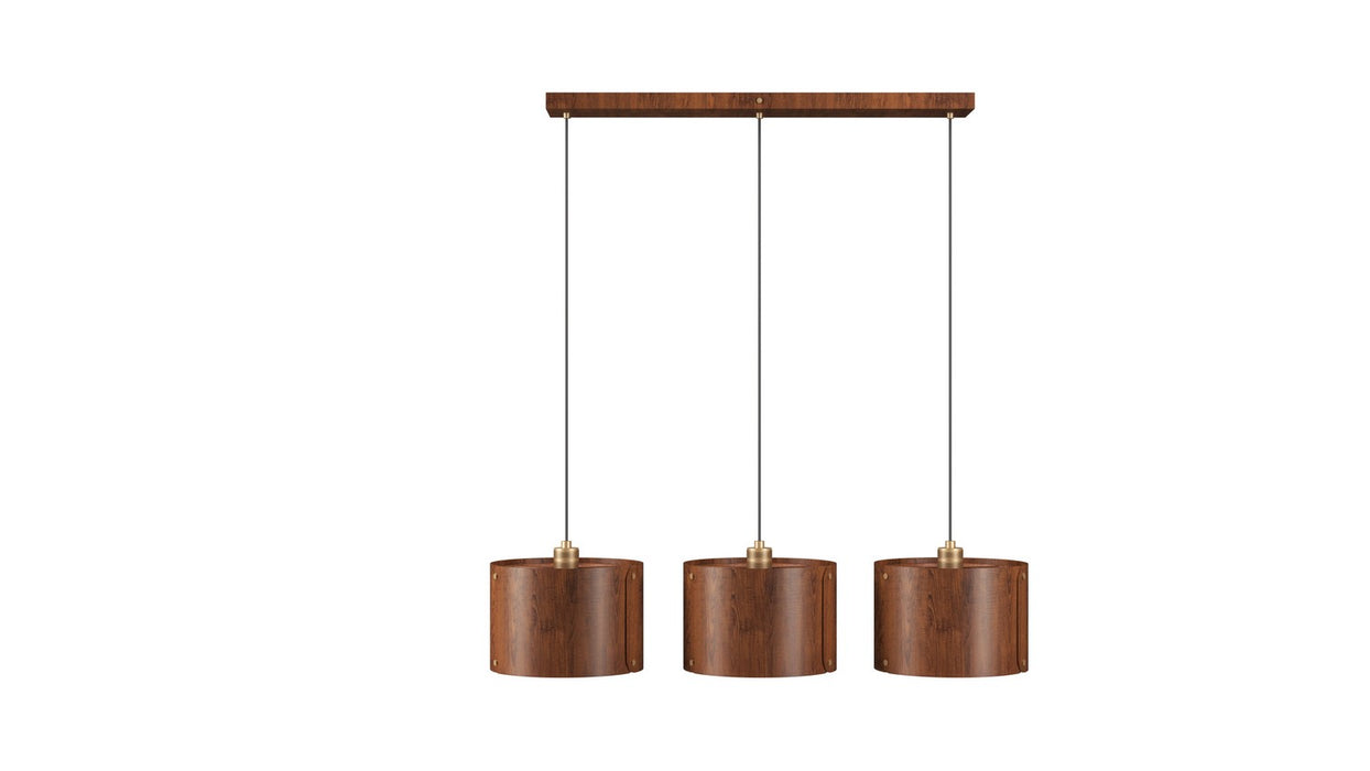 Accord Lighting 1542.06 Three Light Pendant, Imbuia