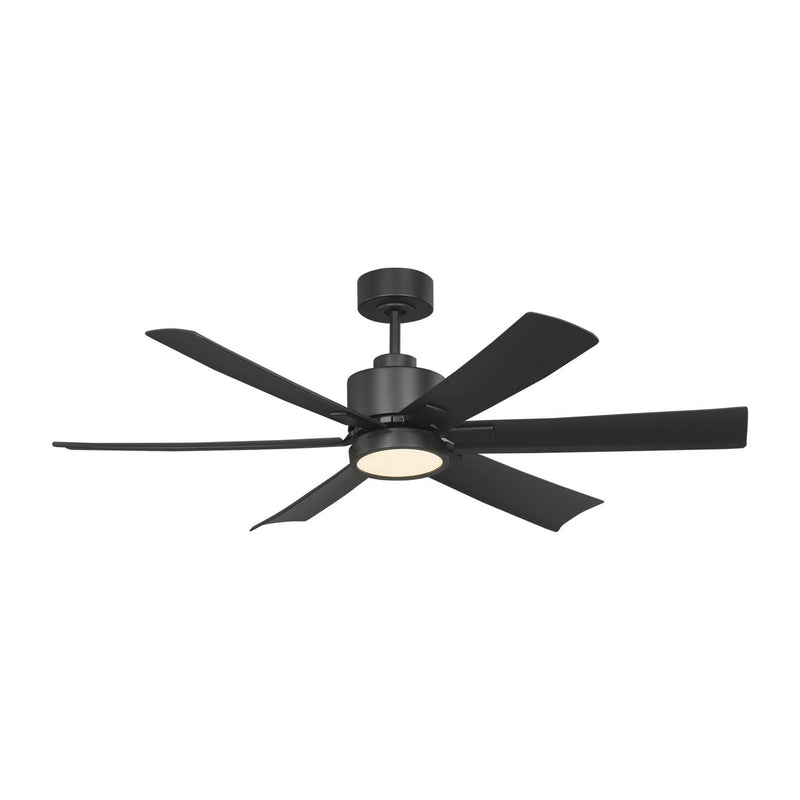 Generation Lighting 6FLSM52MBKD 52" Ceiling Fan, Midnight Black