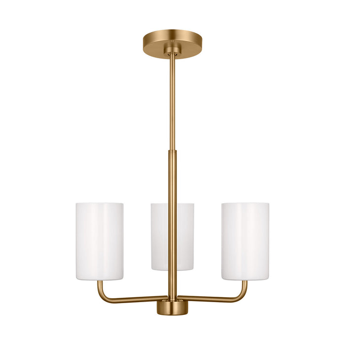 Generation Lighting GLC1003EN3/SB Three Light Chandelier, Satin Bronze
