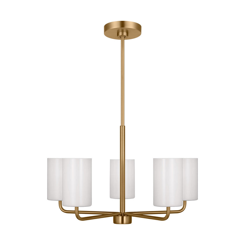 Generation Lighting GLC1015EN3/SB Five Light Chandelier, Satin Bronze