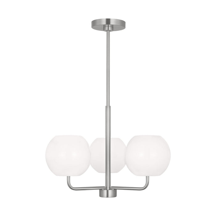 Generation Lighting GLC1043EN3/BS Three Light Chandelier, Brushed Steel