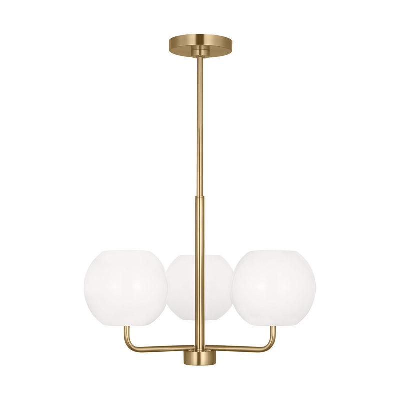 Generation Lighting GLC1043EN3/SB Three Light Chandelier, Satin Bronze