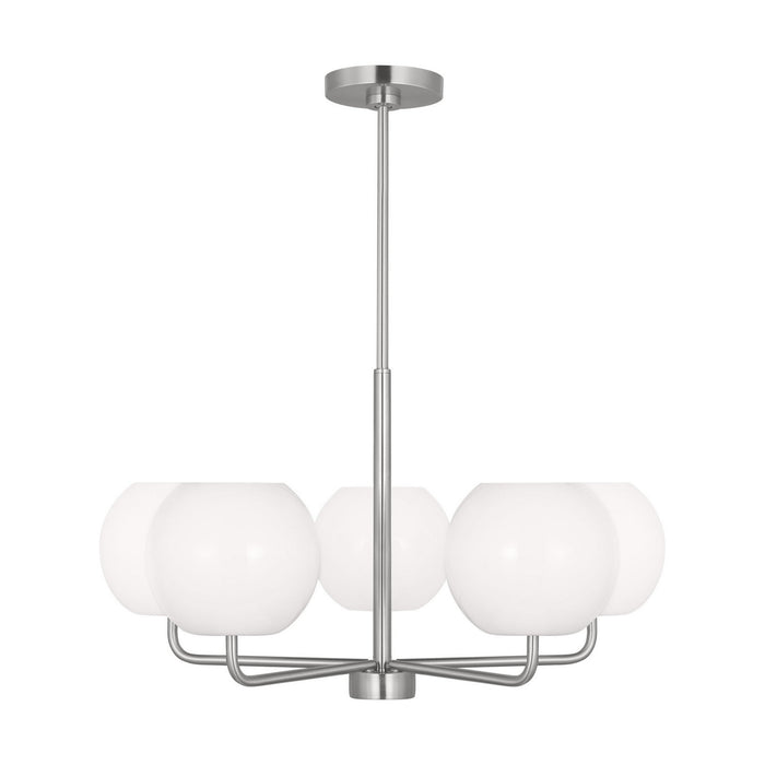 Generation Lighting GLC1055EN3/BS Five Light Chandelier, Brushed Steel