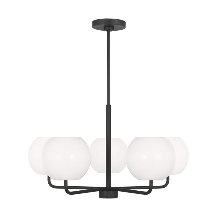 Generation Lighting GLC1055EN3/MBK Five Light Chandelier, Midnight Black