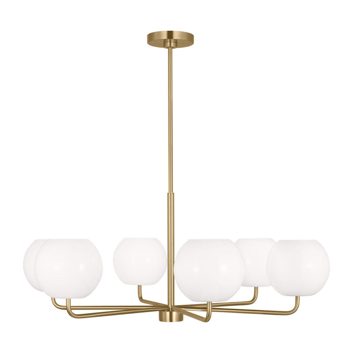 Generation Lighting GLC1066EN3/SB Six Light Chandelier, Satin Bronze