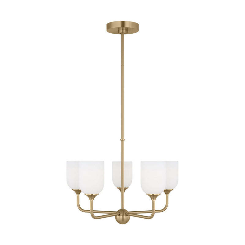 Generation Lighting GLC1085EN3/SB Five Light Chandelier, Satin Bronze