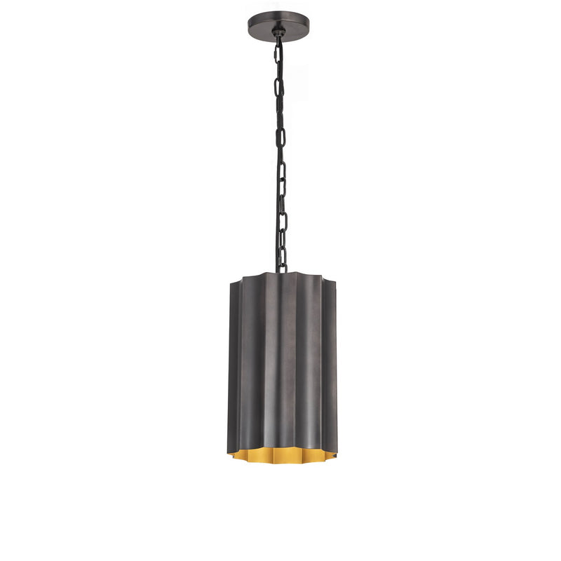 Maxim 39131GMGLD One Light Mini Pendant, Gunmetal / Gold