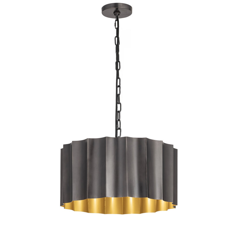Maxim 39133GMGLD One Light Pendant, Gunmetal / Gold