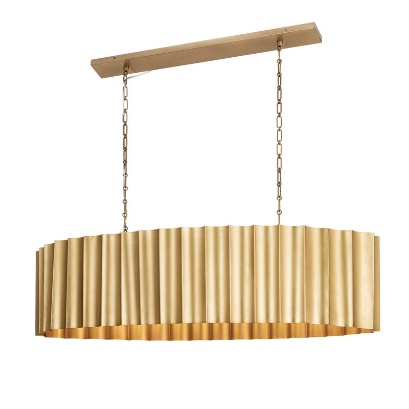 Maxim 39136WBR Five Light Linear Pendant, Weathered Brass