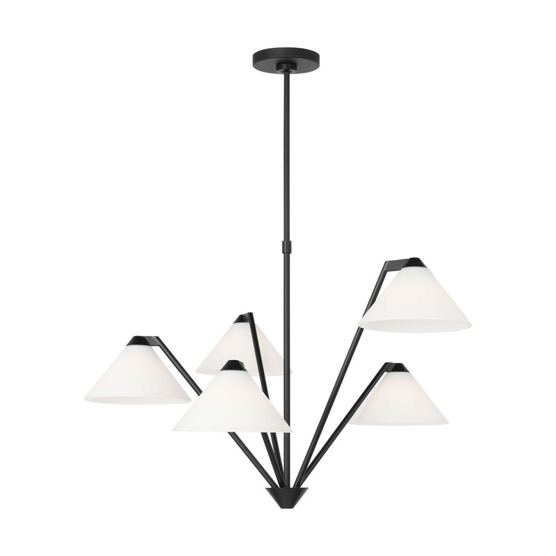 Generation Lighting GLC1255MBK Chandelier, Midnight Black