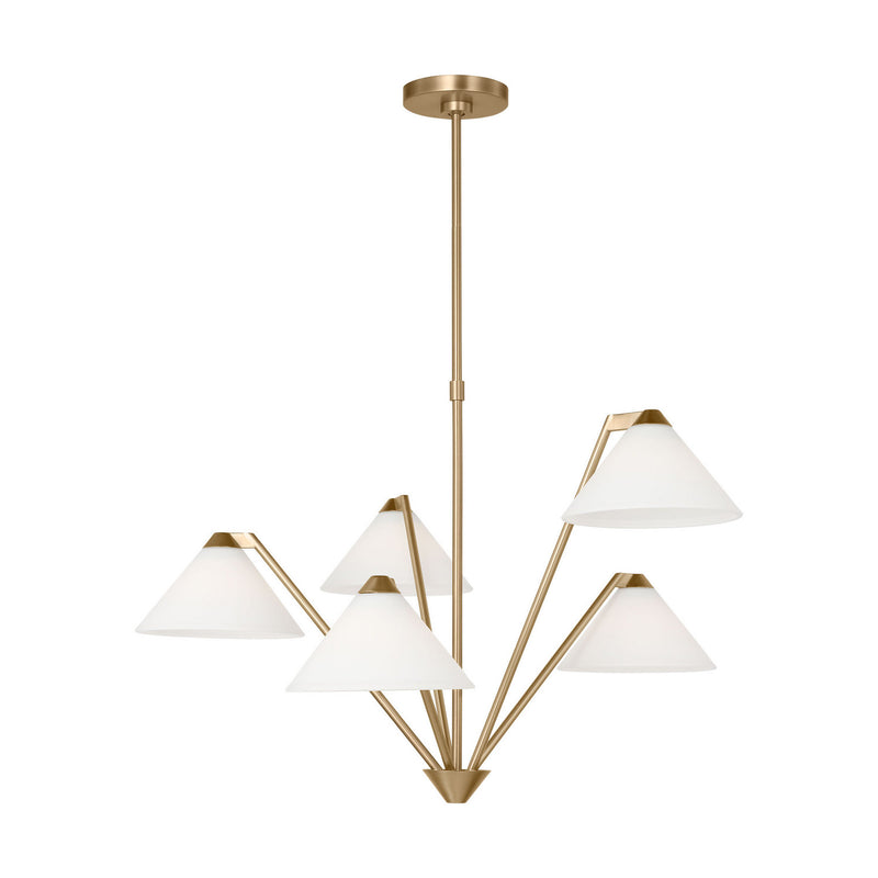 Generation Lighting GLC1255SB Chandelier, Satin Brass